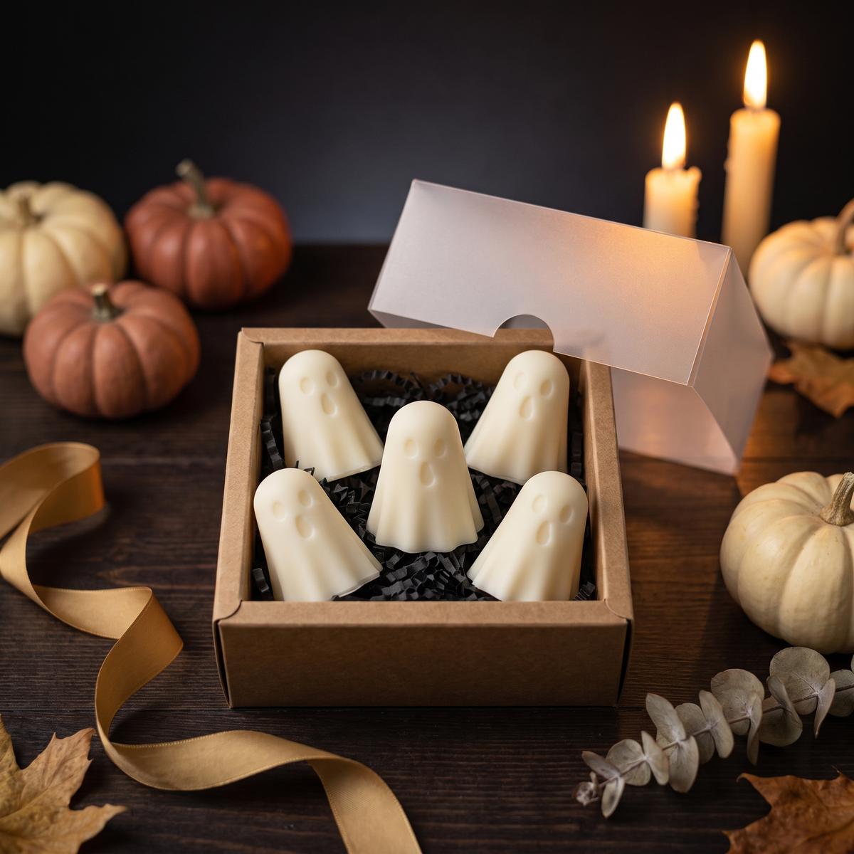Halloween Ghost Wax Melts, Gift Box of 5